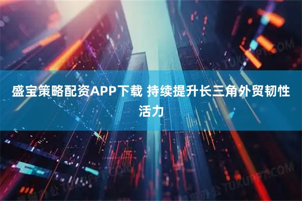 盛宝策略配资APP下载 持续提升长三角外贸韧性活力