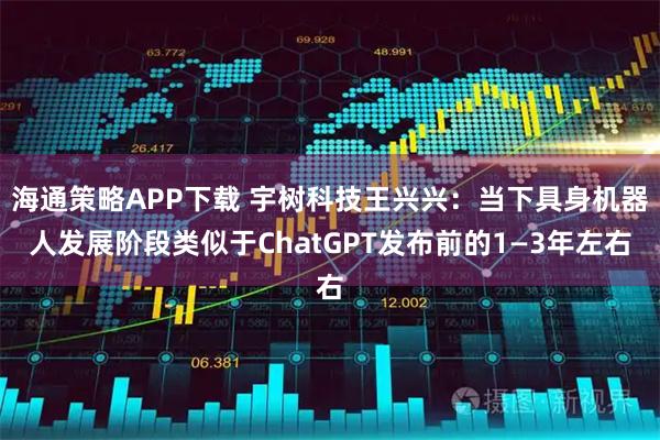 海通策略APP下载 宇树科技王兴兴：当下具身机器人发展阶段类似于ChatGPT发布前的1—3年左右