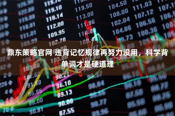 鼎东策略官网 违背记忆规律再努力没用，科学背单词才是硬道理